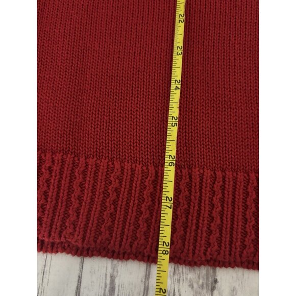 Vintage Quacker Factory Sweater Womens 1X Red Snowflake Christmas Ramie Cotton - Picture 8 of 9